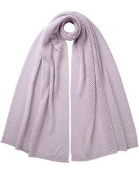 Johnstons of Elgin - Light Crochet Cashmere Stole - Lyst