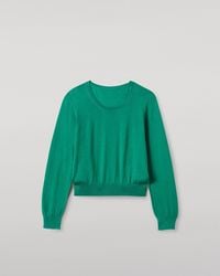 Johnstons of Elgin - Ella Bright Superfine Cashmere Scoop Neck Jumper - Lyst