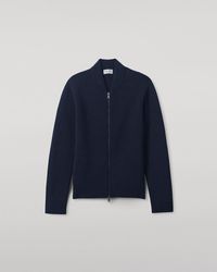 Johnstons of Elgin - Cashmere Milano Stitch Dark Zip Jacket - Lyst