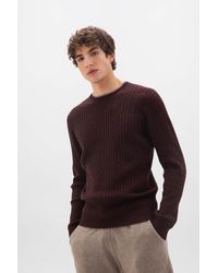 Johnstons of Elgin - Contrast Trim Cable Cashmere Sweater - Lyst
