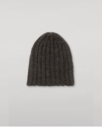 Johnstons of Elgin - Byrne Dark Cashmere Silk Beanie - Lyst