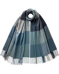 Johnstons of Elgin - Block Check Cashmere Stole - Lyst