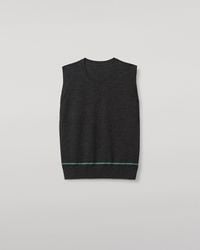 Johnstons of Elgin - Brae Dark Merino Sleeveless Tank - Lyst