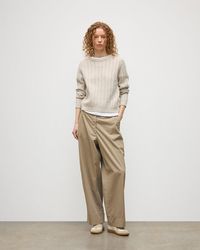 Johnstons of Elgin - Lecht Natural Cashmere Crew Jumper - Lyst