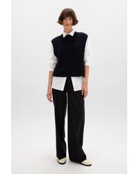 Johnstons of Elgin - Aran Cable Knit Cashmere Tank - Lyst