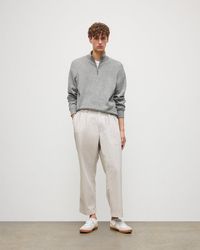 Johnstons of Elgin - Rory Classic Cashmere Zip Neck Jumper - Lyst