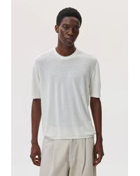 Johnstons of Elgin - Superfine Merino Mesh T-Shirt - Lyst
