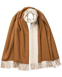 Johnstons of Elgin - Contrast Cashmere Stole - Lyst