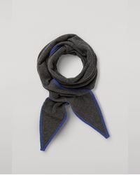 Johnstons of Elgin - Ethel Charcoal & Cashmere Diamond Scarf - Lyst