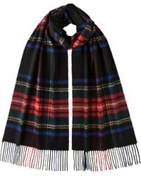 Johnstons of Elgin - Stewart Tartan Wide Cashmere Scarf - Lyst