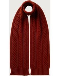 Johnstons of Elgin - Aran Cable Dark Cashmere Scarf - Lyst