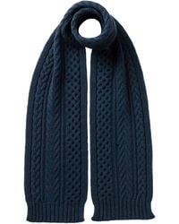 Johnstons of Elgin - Aran Cable Cashmere Scarf - Lyst