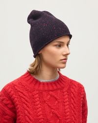 Johnstons of Elgin - Tiree Donegal Cashmere Beanie - Lyst