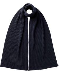 Johnstons of Elgin - Cable & Rib Dark Cashmere Scarf - Lyst