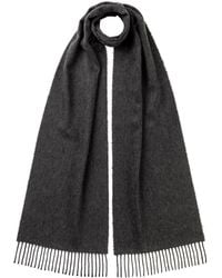 Johnstons of Elgin - Charcoal Cashmere Scarf - Lyst
