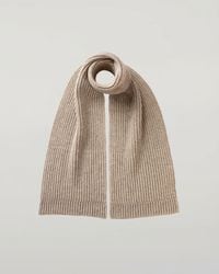 Johnstons of Elgin - Donegal Cashmere Cream Knitted Scarf - Lyst