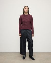 Johnstons of Elgin - Aran Cable Cashmere Jumper - Lyst