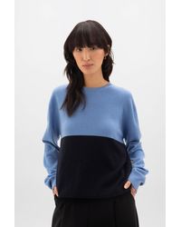 Johnstons of Elgin - Colour Block Cashmere Sweater - Lyst
