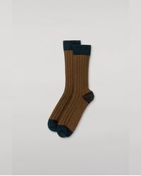 Johnstons of Elgin - Alexander Colour Block Cashmere Socks L - Lyst