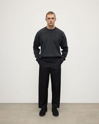 Johnstons of Elgin - Relaxed Milano Stitch Charcoal Jumper - Lyst