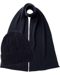 Johnstons of Elgin - Cable Cashmere Scarf & Beanie Gift Set - Lyst