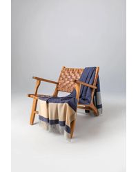 Johnstons of Elgin - Block Border Wool Throw - Lyst