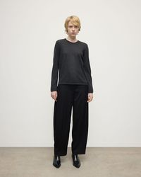 Johnstons of Elgin - Superfine Cashmere Charcoal Jumper - Lyst