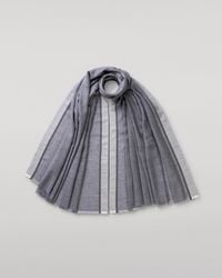 Johnstons of Elgin - Ives Chevron Border Cashmere Scarf - Lyst