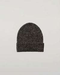 Johnstons of Elgin - Cashmere Bouclé Charcoal Beanie - Lyst