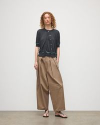 Johnstons of Elgin - Brae Dark Merino Short Sleeve Cardigan - Lyst