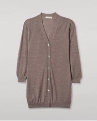 Johnstons of Elgin - Elise Long Superfine Cashmere Cardigan - Lyst