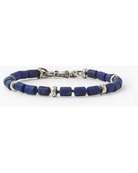 John Varvatos Lapis Bead Bracelet - Blue