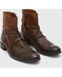 John Varvatos Mens NYC Back Zip Wood Brown Ankle BOOTS Size 10.5 for sale online 1621696