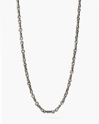 John Varvatos Silver Link Necklace - Metallic
