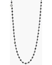 John Varvatos Beaded Stone & Silver Necklace - Metallic