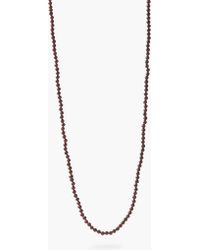 John Varvatos Beaded Lava & Bronze Necklace - Metallic