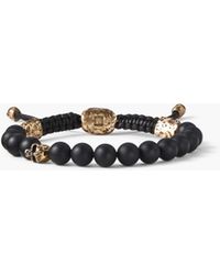 John Varvatos 8mm Brass Skull With Colour Beads - Black