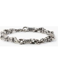 John Varvatos Silver Linked Bracelet - Metallic