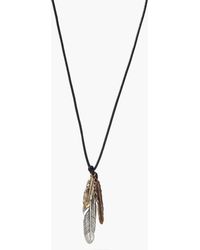 John Varvatos Feather Necklace - Black