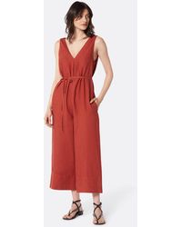 Joie Bramwell Cropped Linen Jumpsuit in 