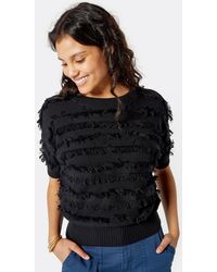 Joie Anni Short Sleeve Sweater - Black