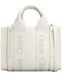 Chloé - Mini Woody Leather Tote Bag - Lyst