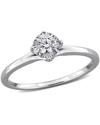 Created Forever - 1/5Ct Tw Lab-Grown Diamond Solitaire Engagement Ring - Lyst