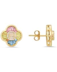 Kylie Harper - 14K Over Pastel Multi-Color Clover Earrings - Lyst