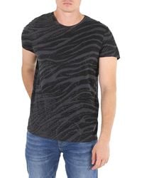 Roberto Cavalli - Animalia Print Strass Cotton T-Shirt - Lyst