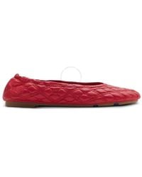 Burberry - Leather Quilted Sadler Ballet Flats - Lyst