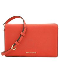 Michael Kors - Medium Jet Set Leather Crossbody Bag - Lyst