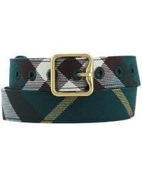 Burberry - Square Buckle Check-Pattern Belt - Lyst