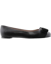 Ferragamo - Ferragamo Varina Patent Ballet Flats - Lyst