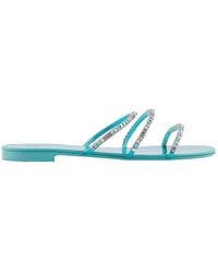 Giuseppe Zanotti - Rhinestone Embellished Flat Sandals, Brand Size 36 Us - Lyst